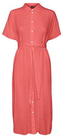 Vero Moda Abito da Donna VMMENNY, Pesca della Georgia, M