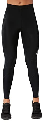 CW-X Women's Expert 3.0 Mid Rise Compression Leggings, 123809, Performance Tights with Joint Support, Black, Medium