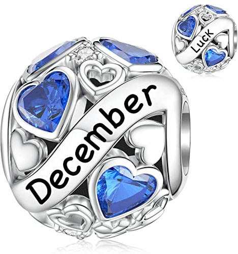 SEVENWELL Geburtsstein Charms for Pandora Charm Silber Geburtstag Bead