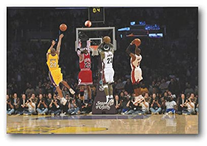 NANXIANG Basketball Superstar Memorial Collection Poster - Wandkunst Auf Leinwand - Scrollen Bild Druck Für Wände Dekor