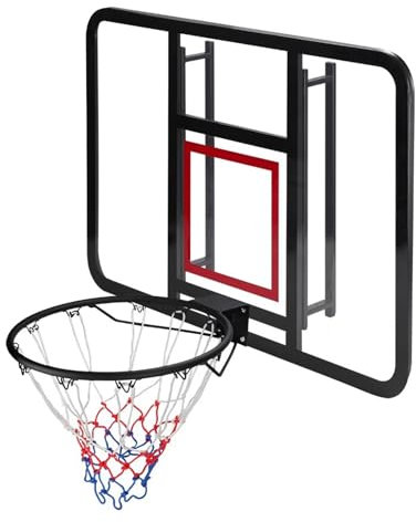 NUNETH Basketballkorb Hängender Basketballkorb Drinnen Im Freien, Profi-Basketballtor mit Metallrahmen und Beschlägen, Transparentes PC-Basketball-Rückbrett und Rand für Yard Park