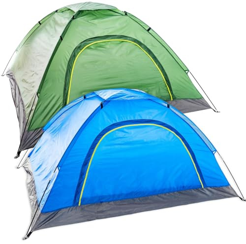 10 Pack Emergency Waterproof Pop Up Tents for Homeless People Camping Bulk Cold Weather Lightweight Outdoor 2 Person Tents with Rain Fly, Carrying Bag