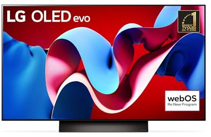 LG OLED evo 48'', Serie C4 2024, OLED48C46LA, Smart TV 4K, Processore α9 Gen7, OLED Dynamic Tone Mapping Pro, 40W, Dolby Vision, 4 HDMI 2.1 4K@144Hz, GSync, VRR, Alexa, ThinQ AI, webOS 24
