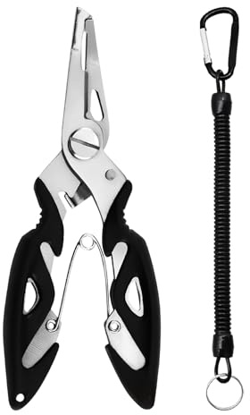 Zimoer Fishing Pliers, Fishing Hook Remover,Split Ring Pliers For Fishing,Hook Remover Line Cutting And Split Rings,Multifunctional Pliers For Freshwater Saltwater Fishing