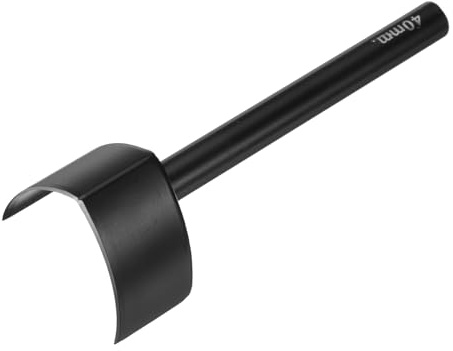 sourcing map V-förmiger Lederstanzer, 40 mm, Lederschneider, Gürtelendschneider, Kohlenstoffstahl, V-Form-Stanzwerkzeug zum Basteln von Riemen, Gürtel, Geldbörse und Tasche