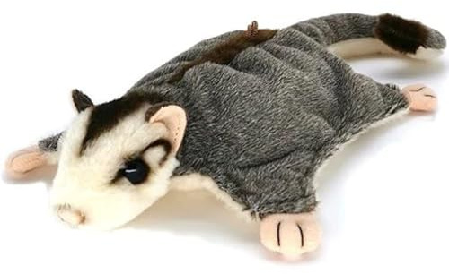 lilizzhoumax Flygekorrleksak, 30 cm, simulerat djur, Kawaii, vilda djur djur realistisk plyschekorre, present till vänner och barn, brun plysch