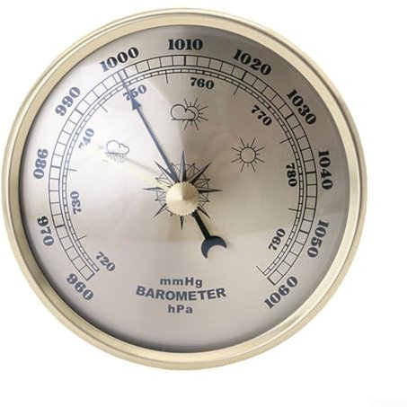 HEBEOT Dial Type Barometer, Dial Type Barometer With Thermometer Hygrometer Weather Station - Home Weather Forecaster Multi-functional