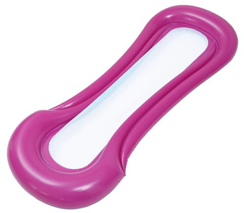 VICASKY Roter Aufblasbarer Schwimmteppich Mit Netz Faltbare Wasserliege Für Pool Und Strand Tragbare Luftmatratze Für Entspannte Wasseraktivitäten Und Spielspaß