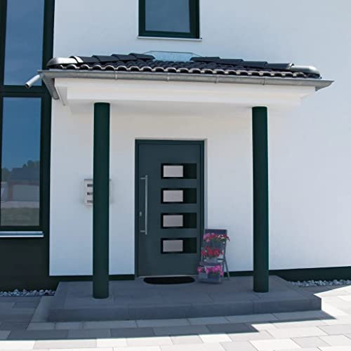 Willood Haustür Anthrazit 100x210 cm Aluminium und PVC