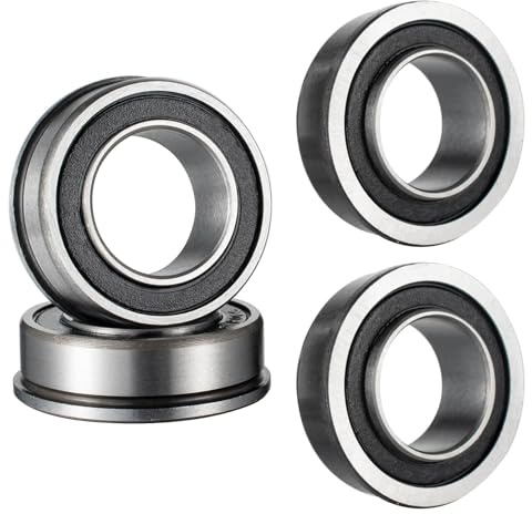 CLKE 4F6003-20-2RS Flanschkugellager 35x20x11mm 4 Stück, 20mm Flanschlager für Schubkarre, 3D Drucker, Mini Drehmaschinen