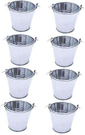BESTonZON 8 Pezzi Secchielli per Piante Vasi Decorativi per Casa Design e Dimensioni