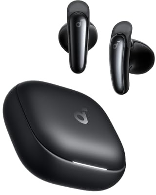 soundcore Liberty Buds från Anker, semi-in-ear design, avtagbara öronvingar, realtidsadaptiv brusreducering, snabbladdning, trådlösa Bluetooth hörlurar, översättningshörlurar, 30 timmars speltid