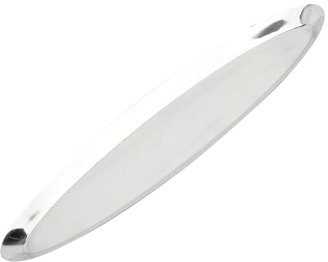 Healifty Piatto da Portata Vassoio Decorativo 42x13 Cm in Acciaio Inox e Vassoio Portaoggetti da Tavolo in Metallo Resistente All’usura per Conservare Alimenti, per Picnic, Barbecue