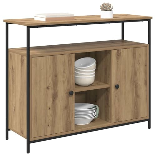 vidaXL Sideboard Artisan-Eiche 100 x 35 x 80 cm Holzwerkstoff