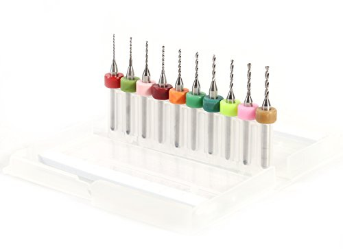 10 Stück 0,6–1,5 mm Mini-Mikro-Hartmetall-Bohrer für Leiterplatten-Lötlöcher