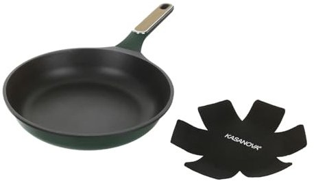 KASANOVA Padella antiaderente 30 cm verde con salvapadella