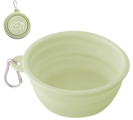 Cuenco plegable de viaje para perros, plato portátil de 13 cm, taza de agua, accesorio ligero para acampar al aire libre, cuenco de viaje para perros y gatos, para senderismo, viajes, aventuras