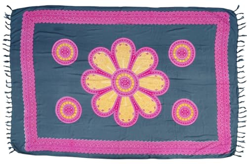 GURU SHOP Bali Sarong, Wandbehang, Wickelrock, Sarongkleid - Grau, Herren/Damen, 160x110 cm