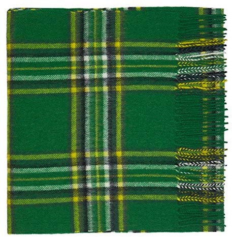 Oxfords Cashmere 100% Lambswool Tartan Plaid Scarf, Irish National