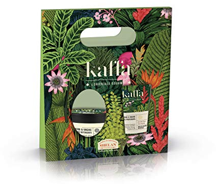 Helan Kaffa - Gift Set Women with Scented Moisturising Nail & Hand Cream 50ml with Vitamin C + Delicate Creamy Hand & Nail Cleansing Butter with Sweet Almond Oil 40ml - Made in Italy, Gifts for Women