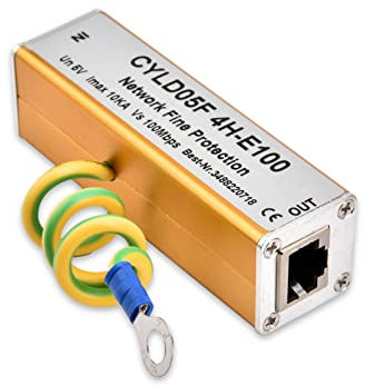 5V Alimentatore Protezione fulmini Adattatore RJ45 RJ11 Ethernet Protezione sovratensioni di rete