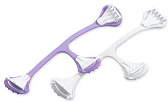 Snappi Windelklammer für Mullwindeln Stoffwindeln | 2er Pack | Große 1 (klein) (Weiß/Lila)