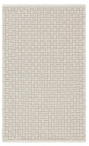 JOTEX Panama Badteppich aus Baumwollgewebe, Naturweiß, 50x80 cm