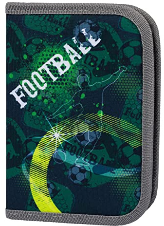 Baagl Federmäppchen Schulmäppchen Schreibwaren Jungen - Fussball | Das praktische Schüleretui und Federpenal bietet als stabiles Etui reichlich Platz für eine Federmappe für Schreibwaren.