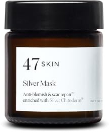 47 Skin Anti-blemish & scar repair Silver Mask enriched with Silver Chitoderm for All Skin Types, Clear Skin Mask, 30ml