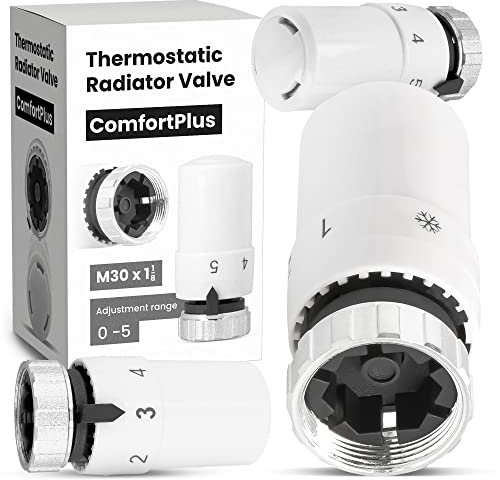 Thermostatisches Heizkörperventil Kopf Ersatz TRV ComfortPlus M30 x 1,5 Heizungssysteme Komfortable Temperaturregelung Heizkörper Thermostatkopf