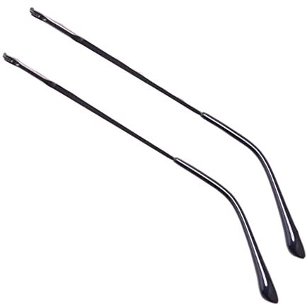 MAYABI BrillenbügelBrillen-Ersatzbügel,Armrahmen-Reparatur-Brillenzubehör,Grauer Brillen-Federbügel-Bügel-Arme-Metall-Vintage-Brillen-Ersatzbügel-Ersatzteile, 1 Paar