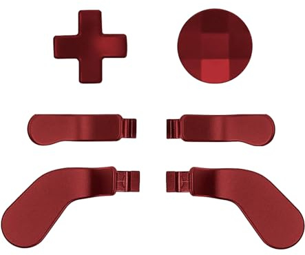 Ceozon Replacement Back Paddles 6 pcs Metal Stainless Steel Trigger Locks D Pads Direction Keys for Xbox One Elite Controller Series 2 Xbox One Elite Accessories (Red)