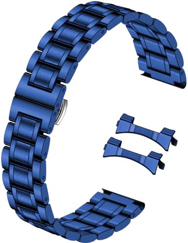 Juntan 18mm 20mm 22mm 24mm Uhrenarmband Edelstahl Quick Release Metall Uhrenarmbänder Armbänder Gebogen/Gerade Enden Passend für Samsung Galaxy Watch 7/6/5/4/3 für Männer Frauen