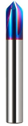 Fasenfräser 1 stück Fase Ende Mühle Aluminium Fräsen Beschichtung Legierung Center Bit for Metall Gerade Nut Router Bits(HRC65x3F,4.0MMx4Dx50L)