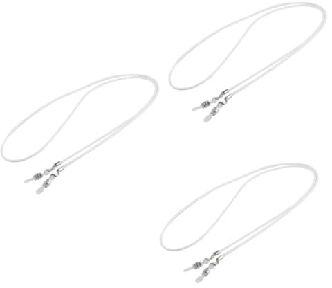 COLLBATH 3stücke Eyeglass Chain Verstellbare Brillenkette Weiß Praktischer Brillenhalter Für Sonnenbrillen Und Lesebrillen Stilvolles Accessoire Für Damen Und
