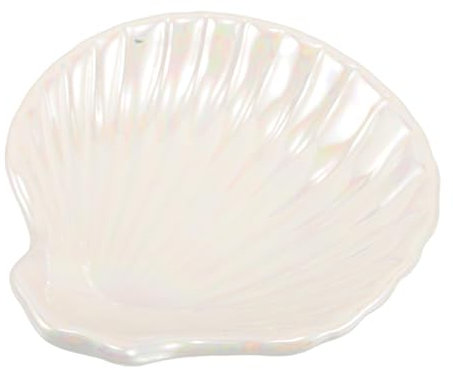 Veemoon Schmuckschale Aus Keramik Muschelform Dekorativer Aufbewahrungsteller Für Ringe Ohrringe Und Kleine Schmuckstücke Elegantes Design Für Schlafzimmer Und Wohnzimmer Als