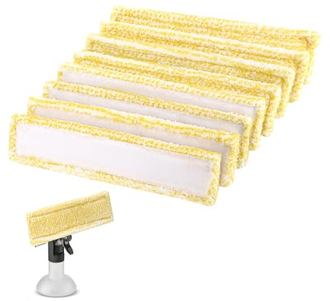 Zikenis 8 Pezzi Panni in Microfibra Compatibili,Panni di Ricambio per Karcher WV2 Plus WV5 Premium,per Vetri Finestra Aspirapolvere