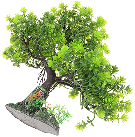 Kichvoe Décoration Aquarium Résine Arbre Factice pour Aquarium Décorative Artificielle Accessoire de Terrarium pour Décorations