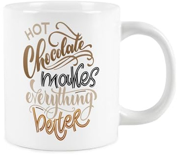 Purely Home Extra Large Hot Chocolate Mug - Novelty Chocolate Gifts Jumbo Ceramic Hot Drinks Cup
