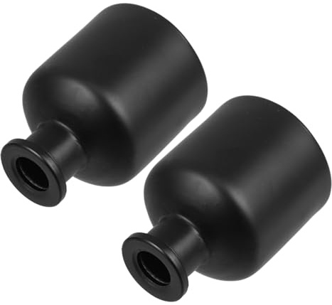 VICASKY 2Pièces Flacon Diffuseur Vide Verre Refillable pour Huiles Essentielles Bouteilles Cylindriques Élégantes pour Décoration de Maison Bureau et Voiture