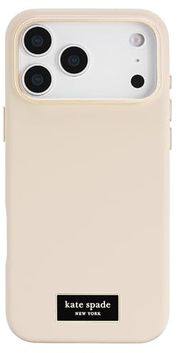 Kate Spade New York iPhone 17 Pro Max Case - Compatible with MagSafe - Designer Phone Case - Icon Perfect Beige | Compatible with MagSafe - Lightweight Designer Silicone Case for iPhone 17 Pro Max -Stylish Phone Case w/12ft Drop Protection