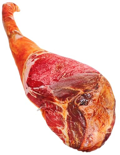 FUNNETOYU Almohada de Sofá Forma de Jamón de Peluche Suave Cojín Abrazable de Algodón PP para Oficina y Descanso Muñeco Mullido Decorativo para Casa y Coche