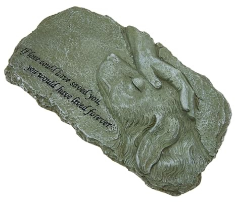 Kisangel Statuette Commémorative Résine pour Chien Figurine De Jardin pour Animaux De Compagnie Ornement Funéraire Intérieur Extérieur
