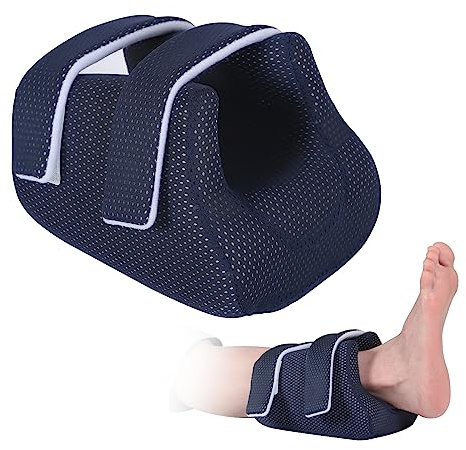 Ehucon 3D Fersenschutz Druckstellenkissen für Dekubitus, Fußstützkissen für bettlägerige Patienten, Fersenschutz für Fersenschmerzen (Blau, one)