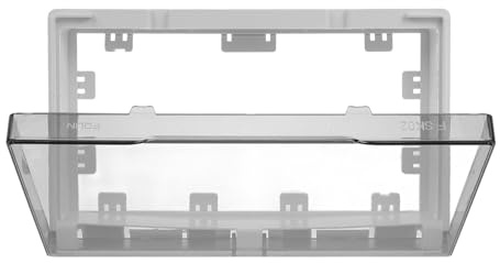 HOLIDYOYO Cubierta Adhesiva para Enchufe de Doble Posición Protector de Enchufes para Bebés con Caja Antisalpicaduras Resistente y Duradera para Interruptores y Tomas de Corriente