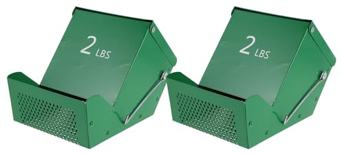 FRCOLOR Juego De 2 Piezas Dispensadores Metálicos para Comida de Pequeños Animales con Tapa Alta Capacidad Control de Porciones para Conejos Cobayas Chinchillas y Gatos Alimentación