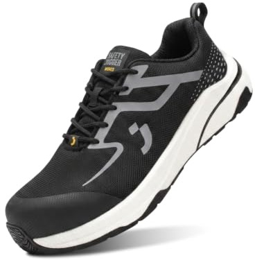 SAFETY JOGGER Freedom S1PS låga säkerhetsskor unisex metallfria ESD S1 PS, Svart vit, 40 EU