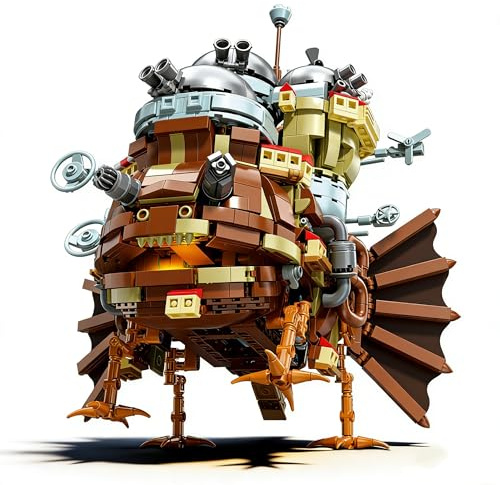 Ebortsin Magisches Wandelnde Schloss Bauspielzeug, 1513 Teile Ideas Schloss Architecture Klemmbausteine Set, Anime Burg Bausteine Sammel Modell Heim Büro Dekor, Geschenk für Filmfans