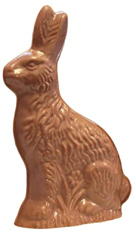 Vermont Nut Free Chocolates 3-D Solid Chocolate Easter Bunny (Milk Chocolate) 5.4 Ounces, Kosher, Nut-Free, Egg-Free