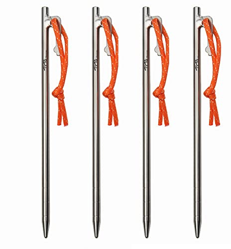 EINWEG TITO Titan-Legierung Zelt Pfähle für Vordach Camping-Zelt mit 6 x 200 mm (4 Stück)